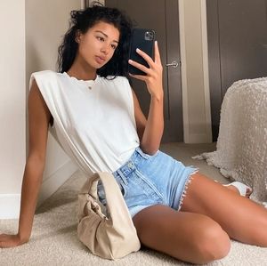 NWOT Lulus White Muscle Tank Top